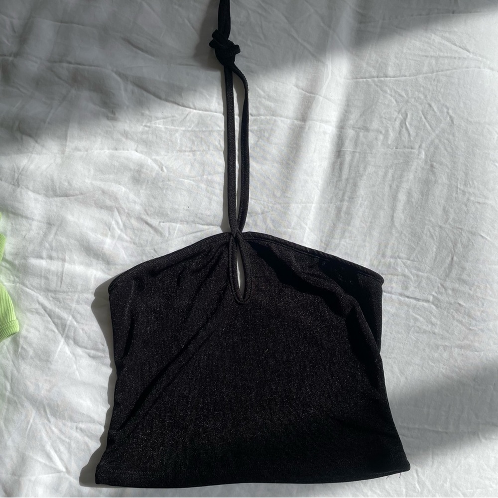 Adika Black Medium Over The Neck Tie Top